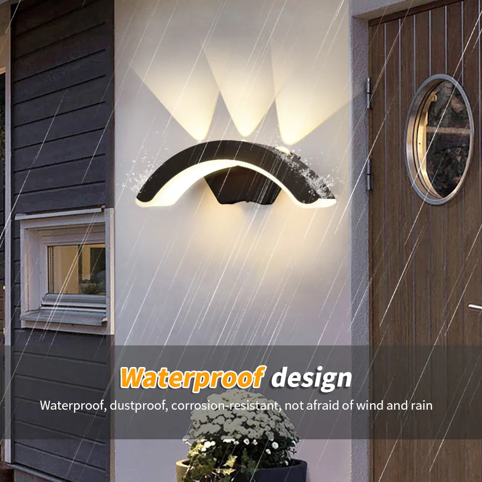 Moktan Sabai Outdoor Wall Light IP66 Waterproof 10W LED Sconce for Garden & Balcony