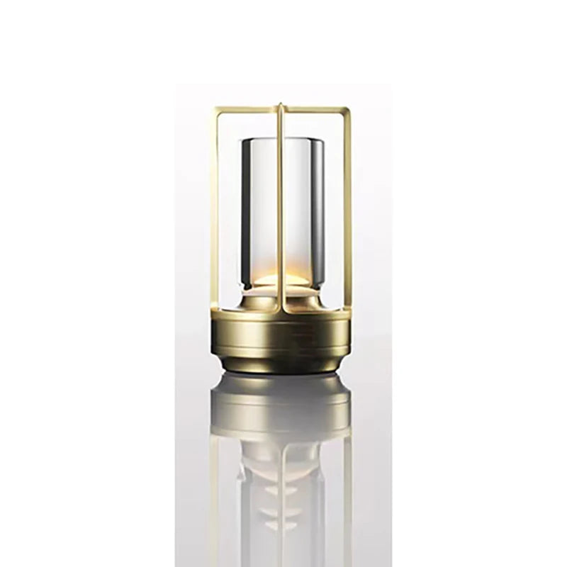 Moktan Sabai LED Crystal Table Lamp Touch Dimmable Rechargeable Bedside Night Light Decor Gold Type-C charging
