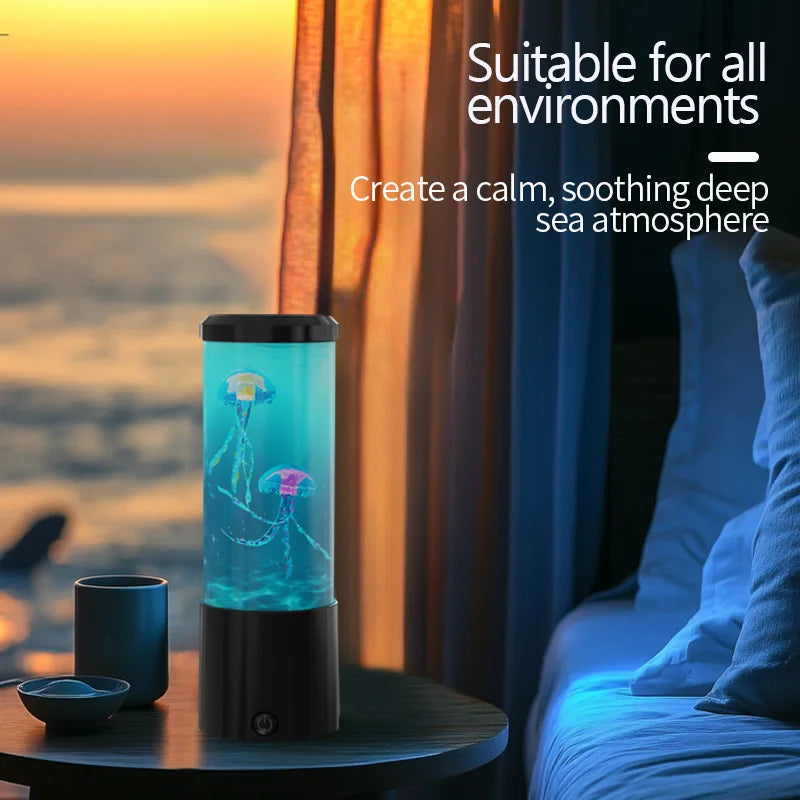 Moktan Sabai Jellyfish Lamp Ocean Night Light LED Aquarium Mood Light for Bedroom Home Decor