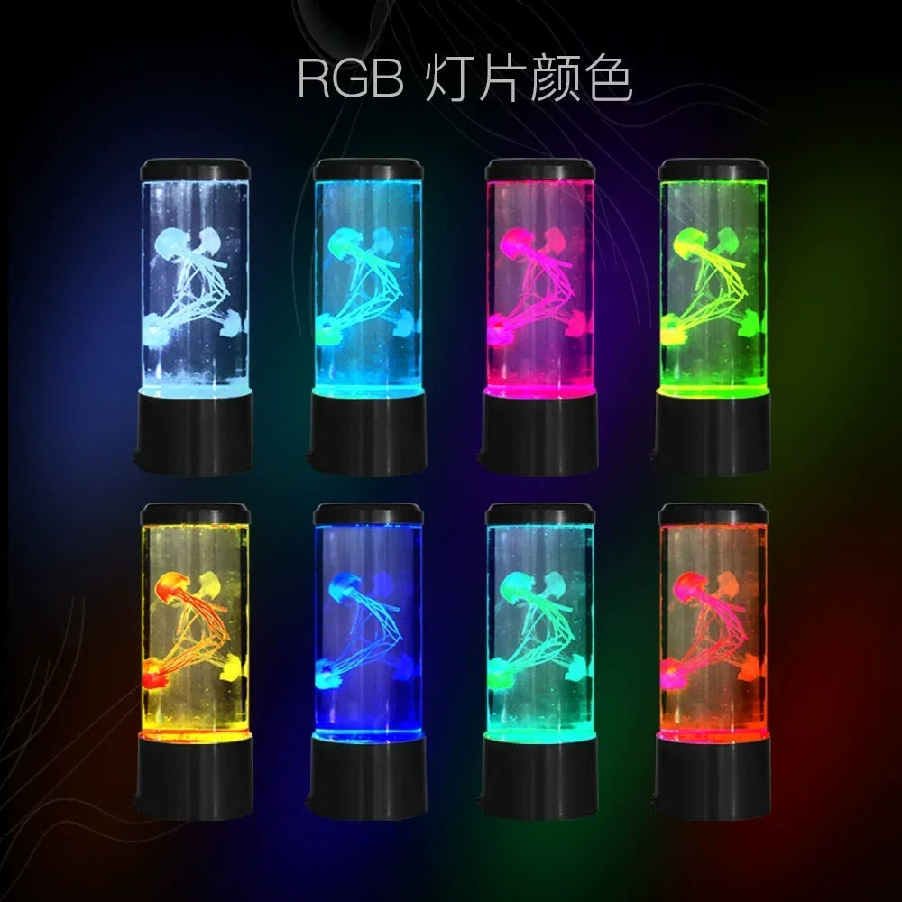 Moktan Sabai Jellyfish LED Lamp – Remote Control Color Changing Aquarium Night Light Home Decor