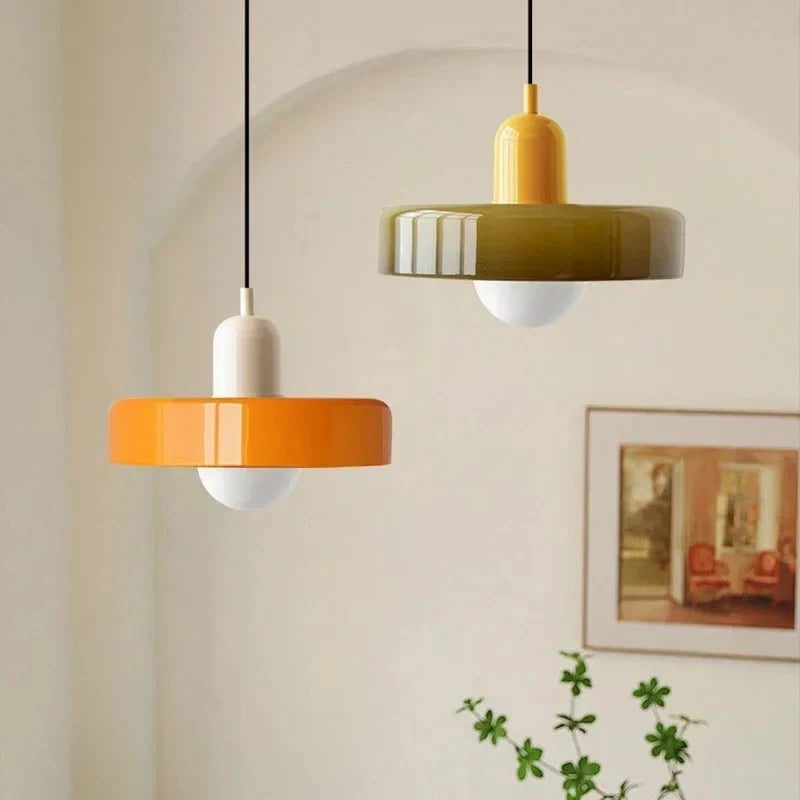 Moktan Sabai Nordic Bauhaus Glass Chandelier – Retro Dining Room Pendant Light for Living Room