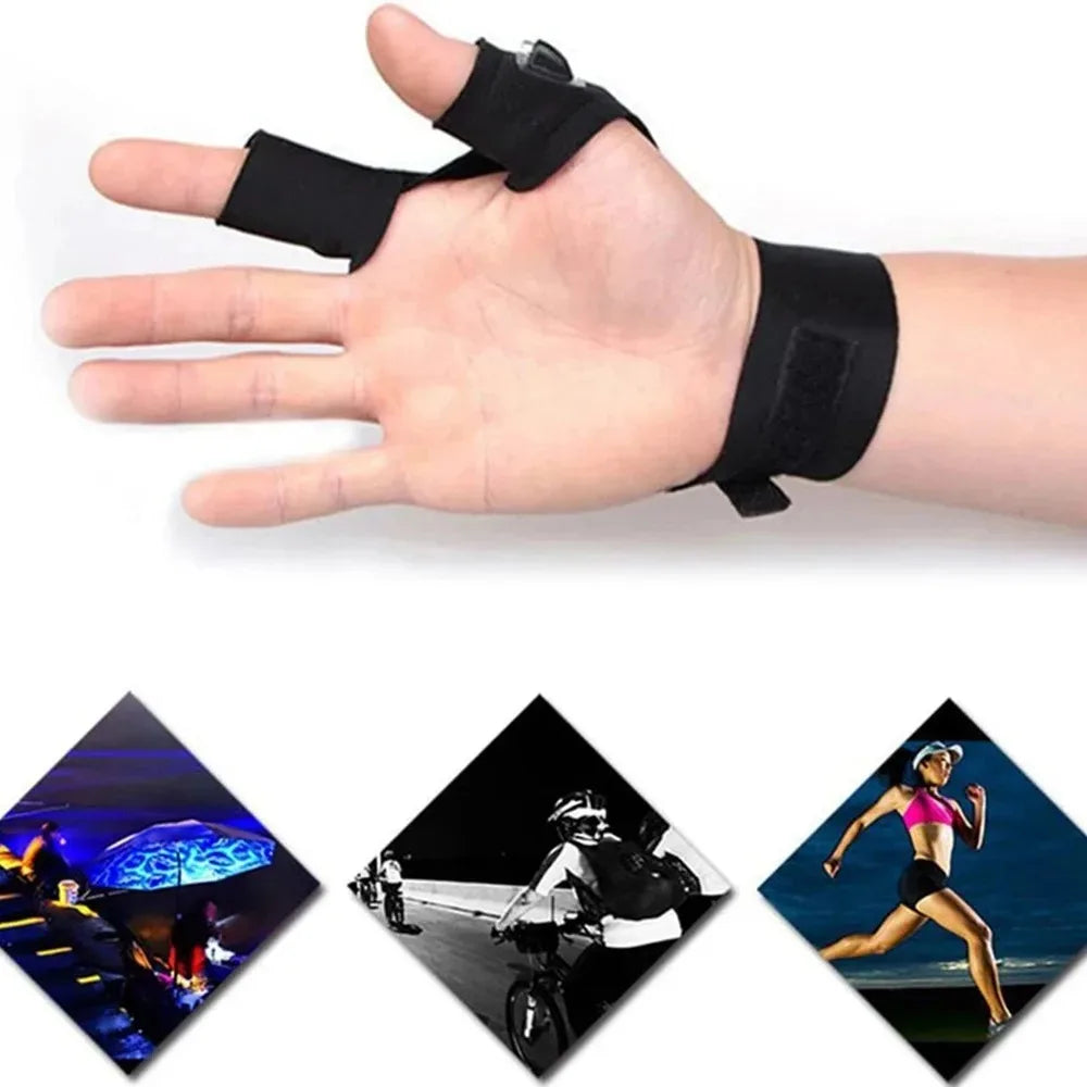 Moktan Sabai LED Flashlight Running Gloves – Waterproof Fingerless Gloves for Cycling & Hiking