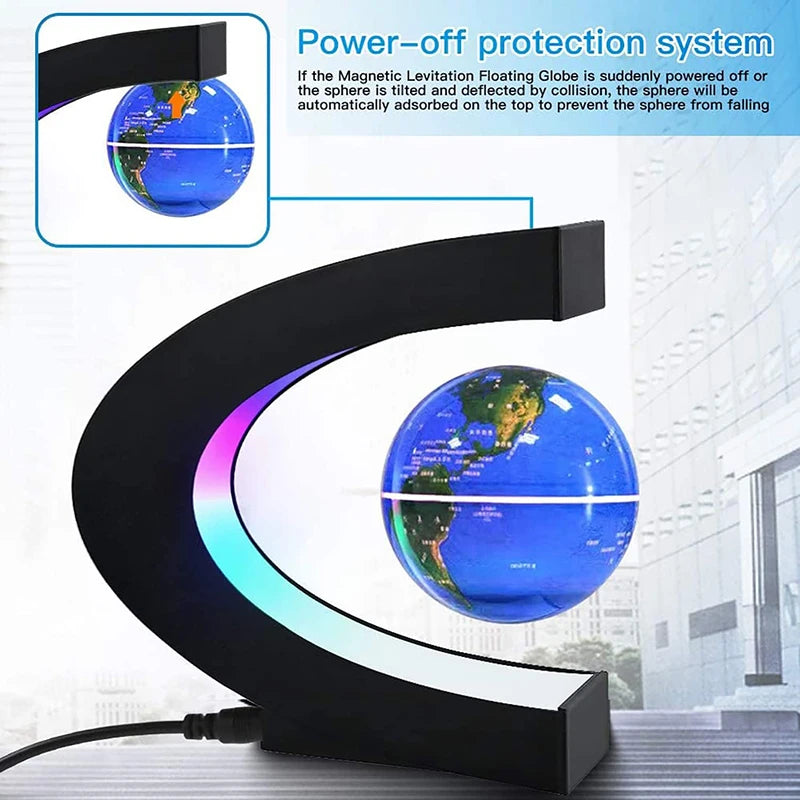 Moktan Sabai Magnetic Levitation Globe LED Floating World Map Lamp Antigravity Home Decor Gift