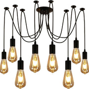 Moktan Sabai Spider Chandelier 8 Head E27 Pendant Light Vintage Industrial Ceiling Lamp