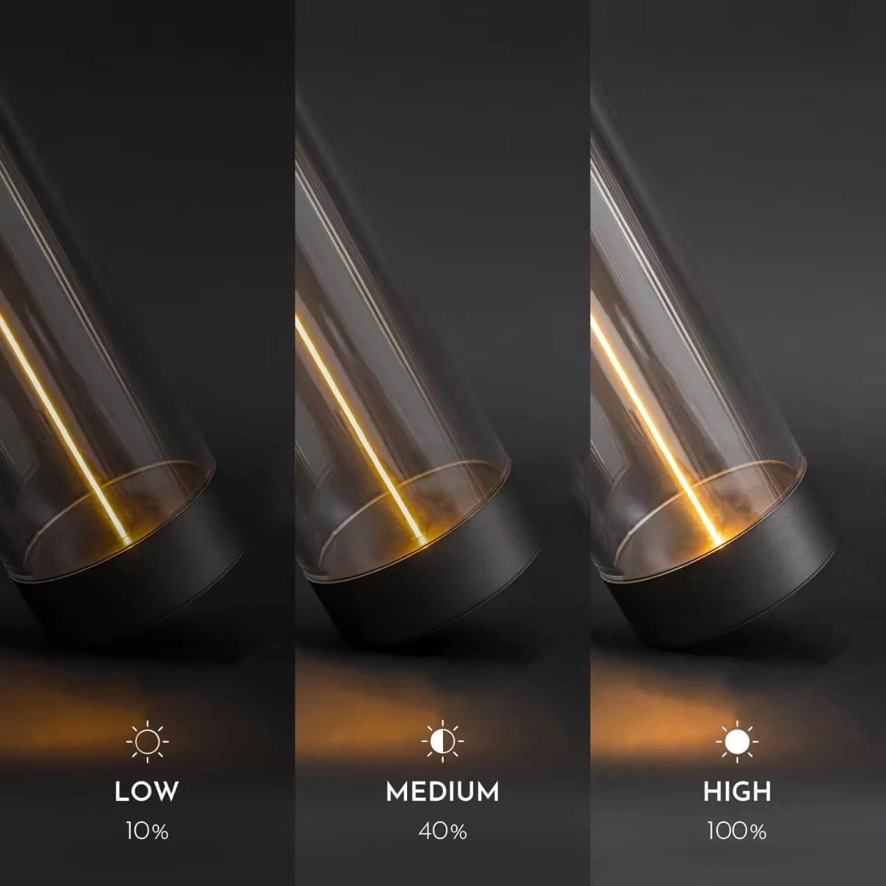 Moktan Sabai Minimalist Touch Bedside Table Lamp Cordless LED Nightstand Light Dimmable
