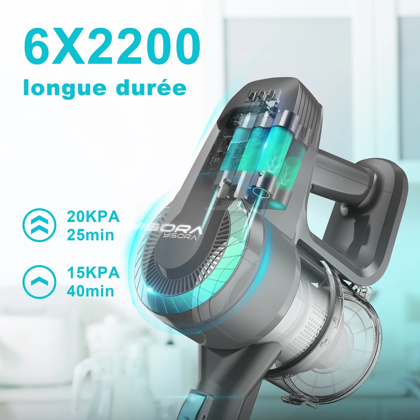 Moktan Sabai Cordless Upright Stick Vacuum Cleaner 20KPa Lightweight for Carpet Pet Hair