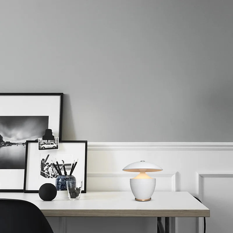 Nordic Battery Powered Dimmable LED Night Table Lamp Small Bedroom Home Decor