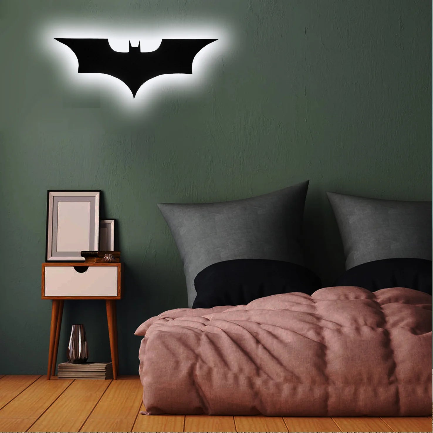 Moktan Sabai ZK50 Color Changing LED Night Light Bat Wing Wall Lamp Remote Bedside Ambient Light