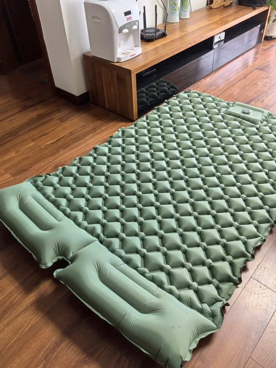Moktan Sabai 2025 Upgrade Double Air Mattress Camping Inflatable Bed Built-in Pump Waterproof