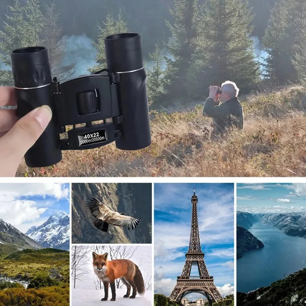 Moktan Sabai 40x22 HD Powerful Binoculars Long Range 2000M BAK4 FMC Compact Folding for Outdoors