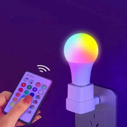 Moktan Sabai RGB LED Light Bulb E27 Remote Control Dimmable 16 Color Smart Lamp
