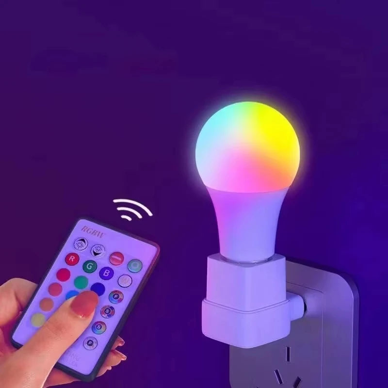 Moktan Sabai RGB LED Light Bulb E27 Remote Control Dimmable 16 Color Smart Lamp