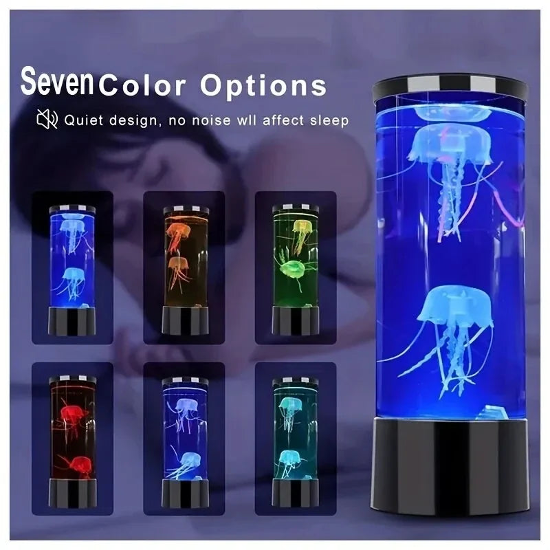 Moktan Sabai Jellyfish LED Lamp Color Changing Remote Aquarium Night Light Home Decor 8 Colors