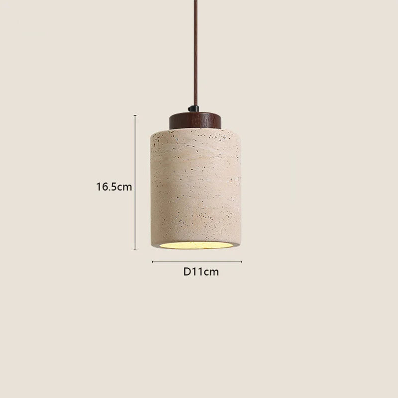 Moktan Sabai Japanese Wabi Sabi Stone Pendant Light – Modern Bedside Hanging Lamp for Bedroom D