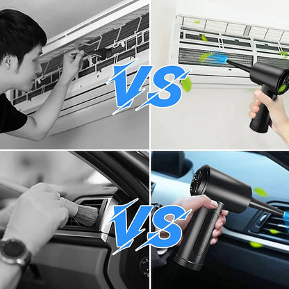 51000RPM Air Duster for Computer Cleaning Cordless Compressed Air Blower with LED