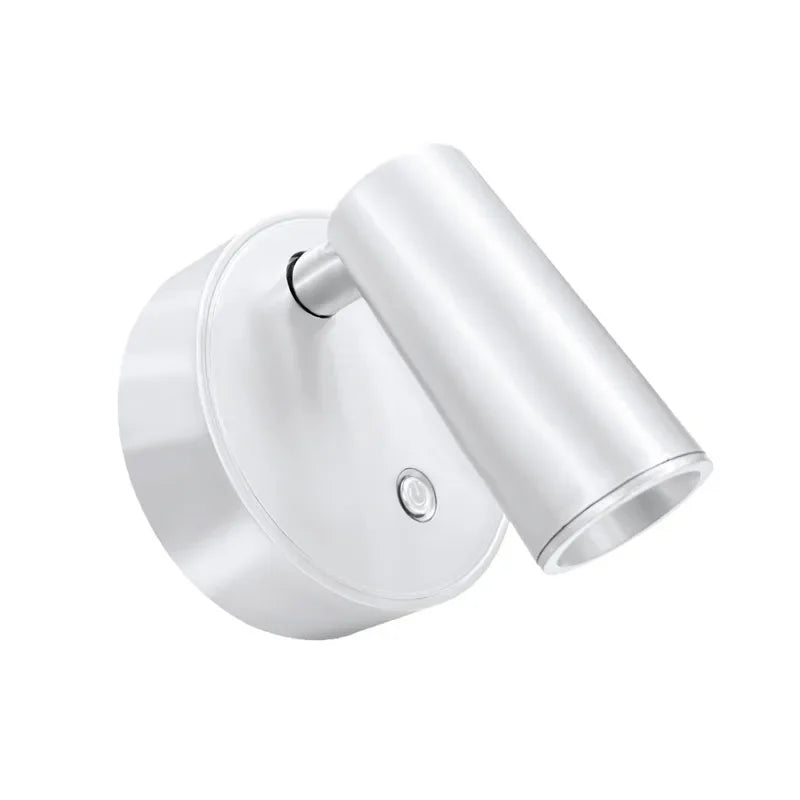 Moktan Sabai Magnetic LED Wall Light Rechargeable Touch Dimmable Cordless Bedside Lamp White