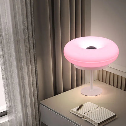 Donut Table Lamp Touch Dimmable Rechargeable LED Bedside Desk Light Home