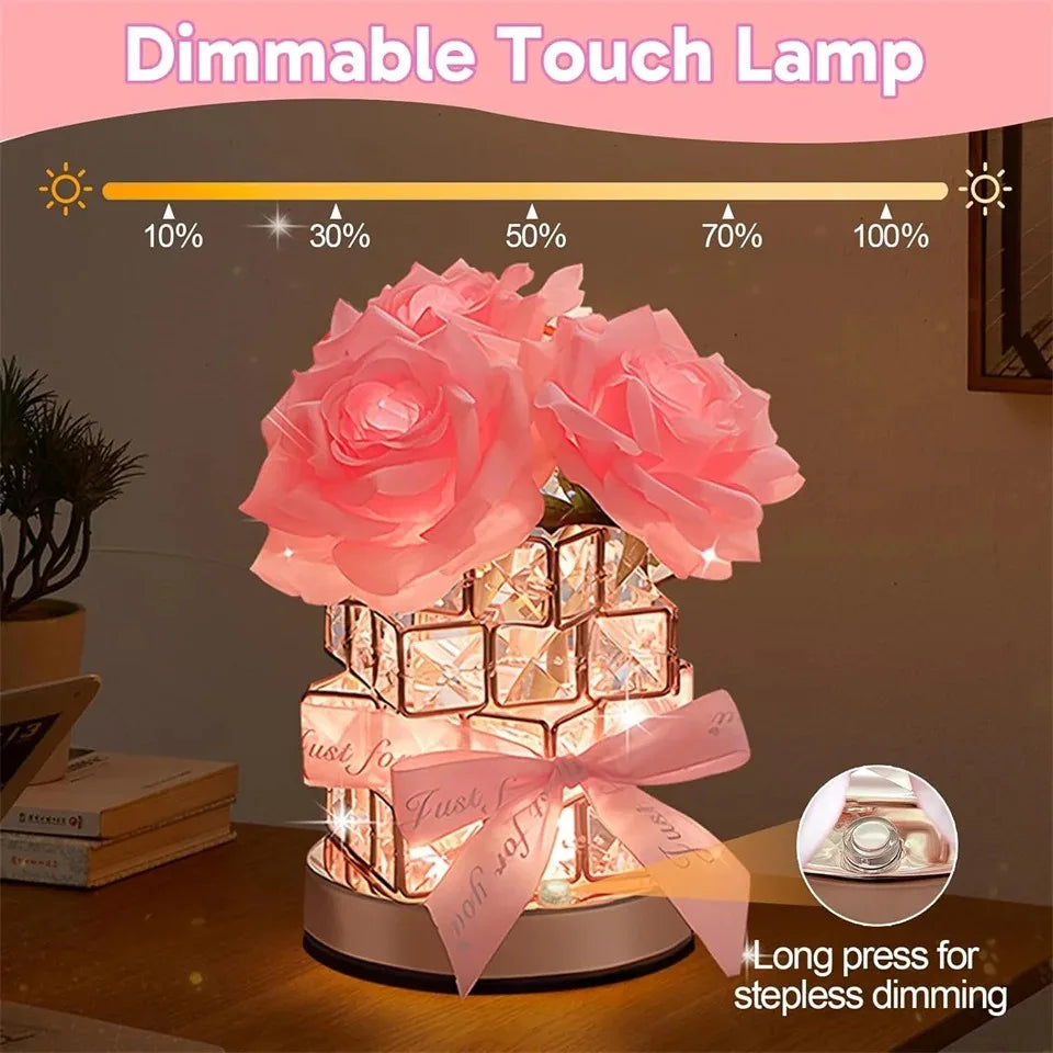 Moktan Sabai Sunflower LED Table Lamp | Rechargeable 3-Color Dimmable Touch Night Light Decor