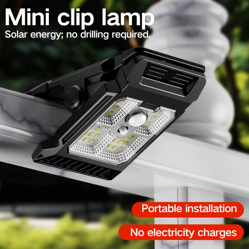 Moktan Sabai Solar Motion Sensor Garden Light | Outdoor Clip On LED Courtyard Lawn Lamp