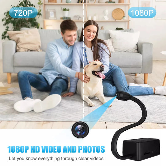 Moktan Sabai Mini WiFi 1080P Security Camera Adjustable Lens Remote Monitoring Home IP Cam