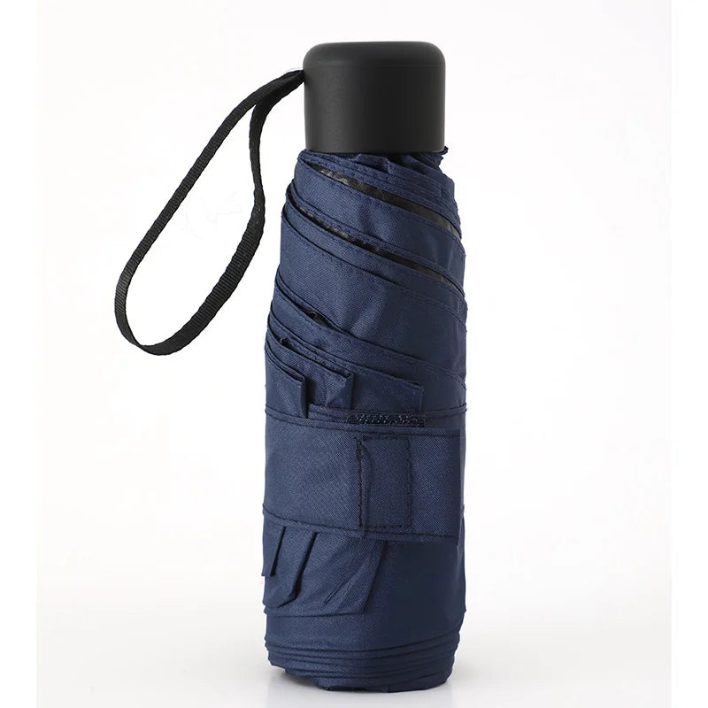 Moktan Sabai Mini Pocket Travel Umbrella Windproof Automatic Folding Compact Rain Umbrella Navy Blue