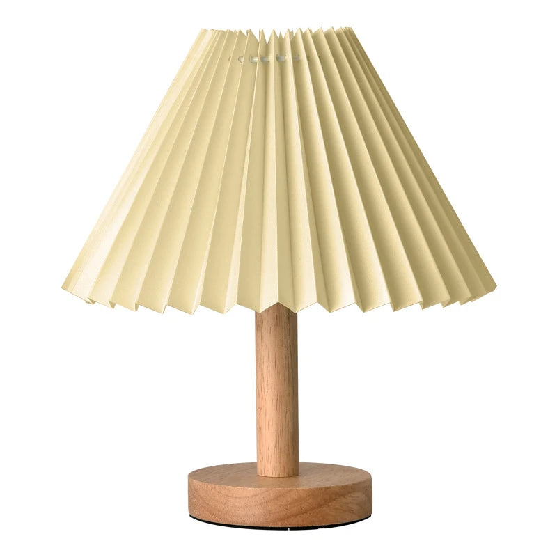 Moktan Sabai Nordic Pleated LED Table Lamp Foldable USB DIY Bedside Night Light Home Decor Beige