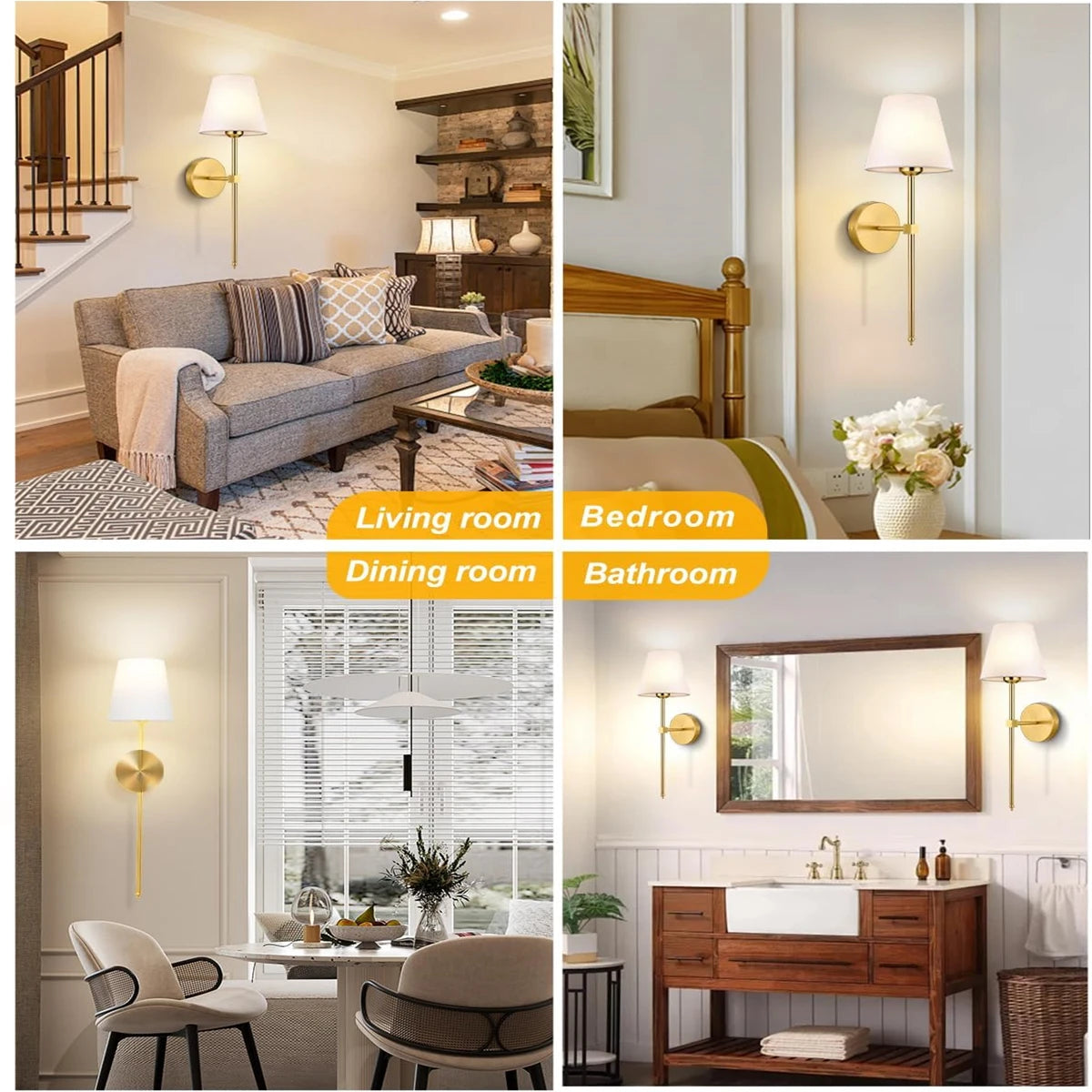 Moktan Sabai Wireless Rechargeable Wall Lamp Dimmable LED Battery Light with Remote Control