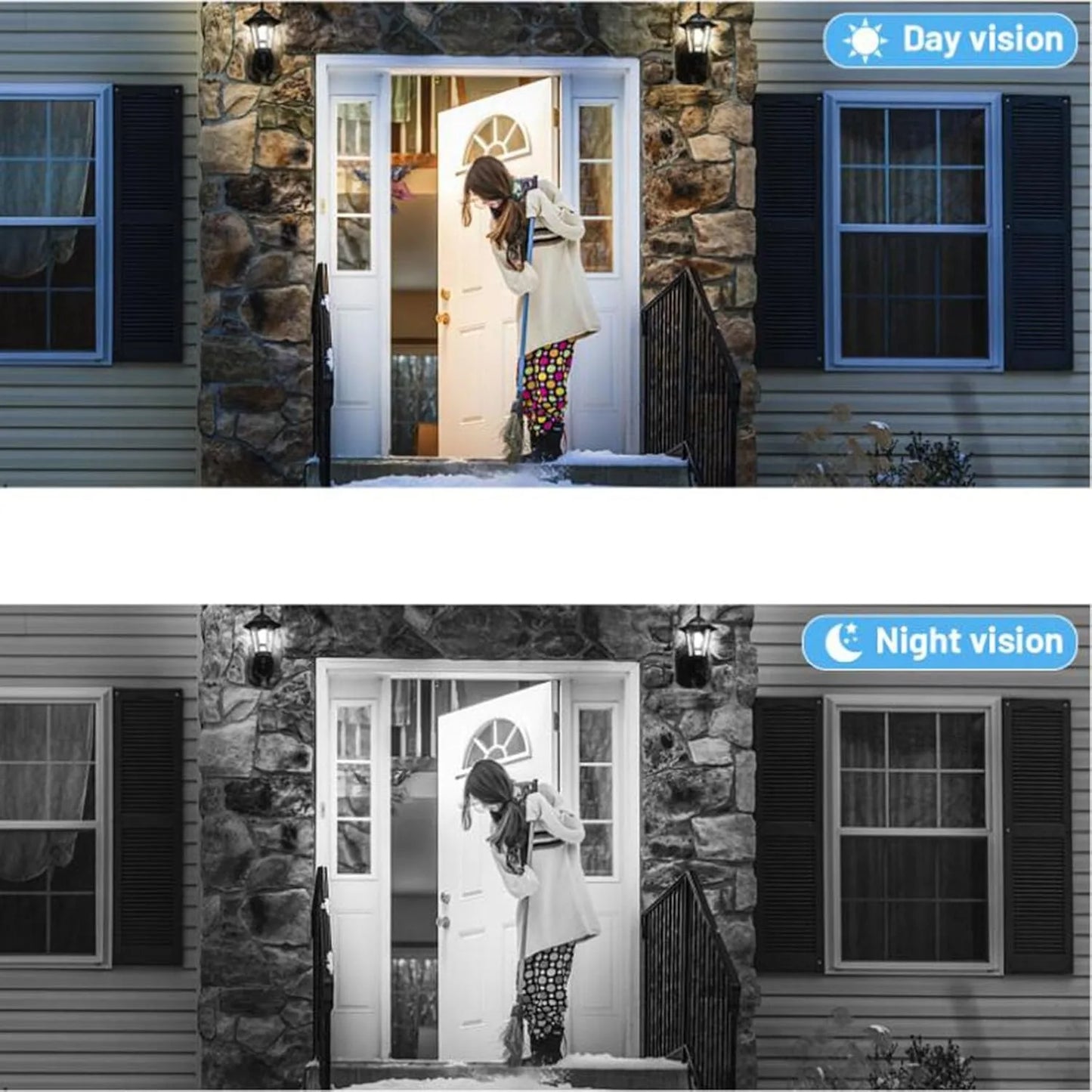 Smart WiFi Video Doorbell Camera Night Vision Motion Sensor Voice Control