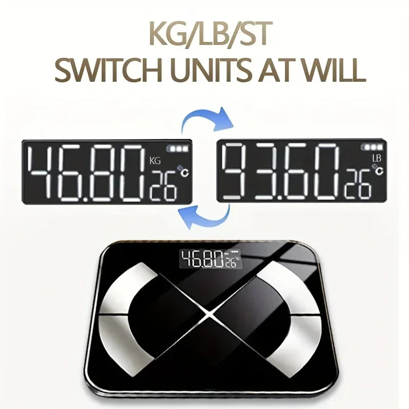 Moktan Sabai Smart Digital Scale – USB Rechargeable with LED Display and Bluetooth Connectivity