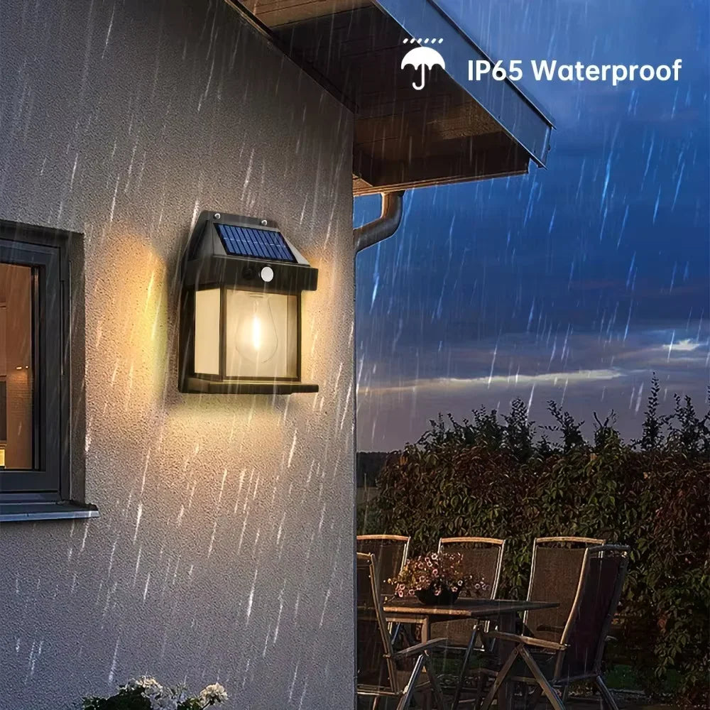 Moktan Sabai Powerful Solar Wall Light – Waterproof LED Fence Lamp with Light Sensor Outdoor