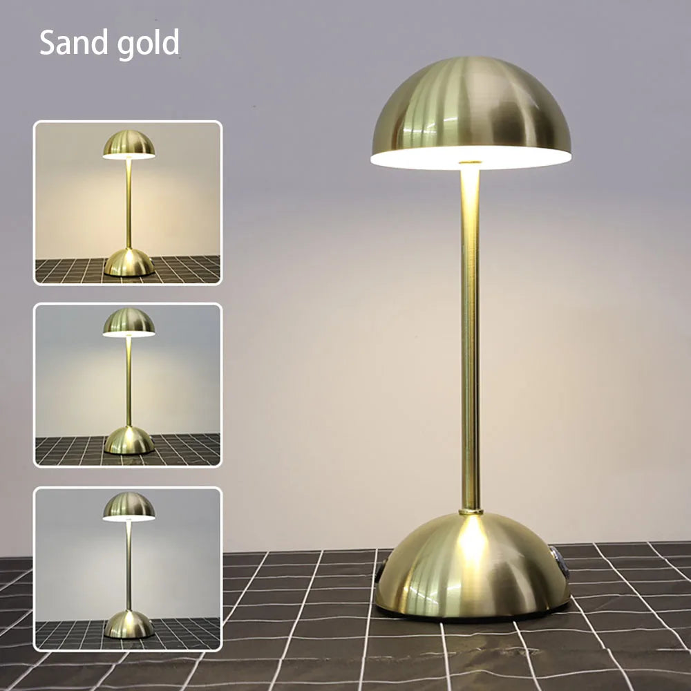 Moktan Sabai LED Touch Table Lamp 3-Color USB Charging Night Light Desk Lamp for Bar Room