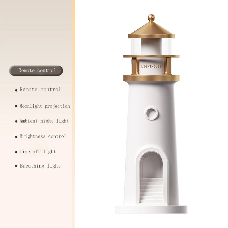 Moktan Sabai Moon Lamp Projection Lighthouse Night Light Bluetooth Music Remote Control Ambient Lamp