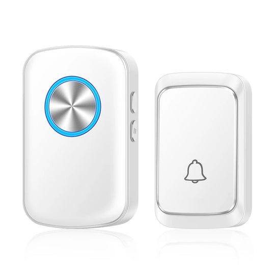Moktan Sabai Wireless Smart Doorbell 300M Range Plug In 60 Melodies LED Light Volume Control White-1B1R