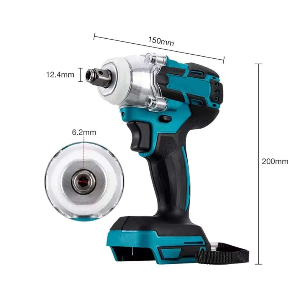 Moktan Sabai 1/2'' Brushless Cordless Impact Wrench 520NM 18V Battery High Torque Tool