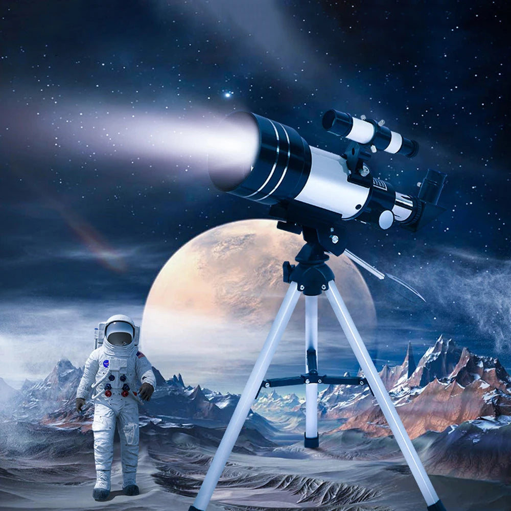 Moktan Sabai 150X Astronomical Telescope 70mm Aperture Portable Refractor with Phone Adapter