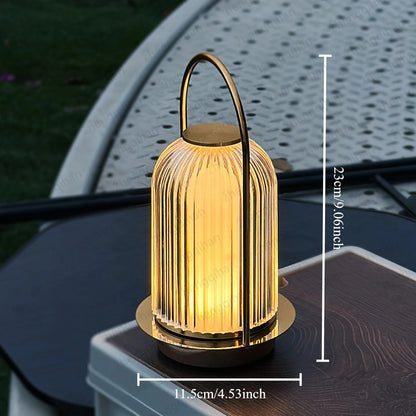 Wireless Crystal LED Table Lamp – Rechargeable Touch Night Light for Bedroom Bar