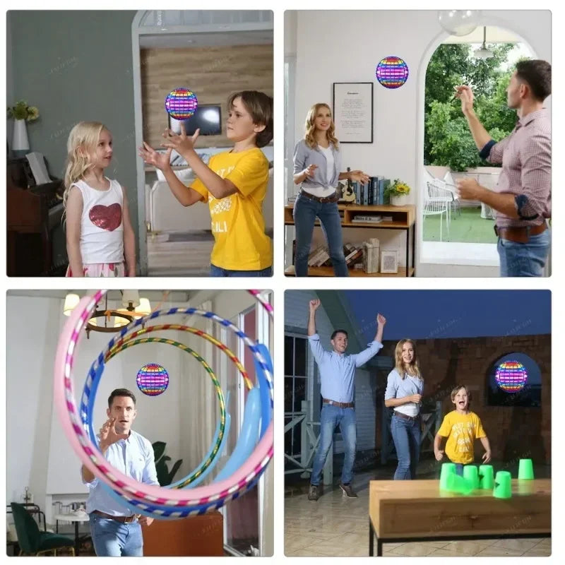 Moktan Sabai Flying LED Ball Toy for Kids – Hand Controlled 360° Rotating Cosmic Globe