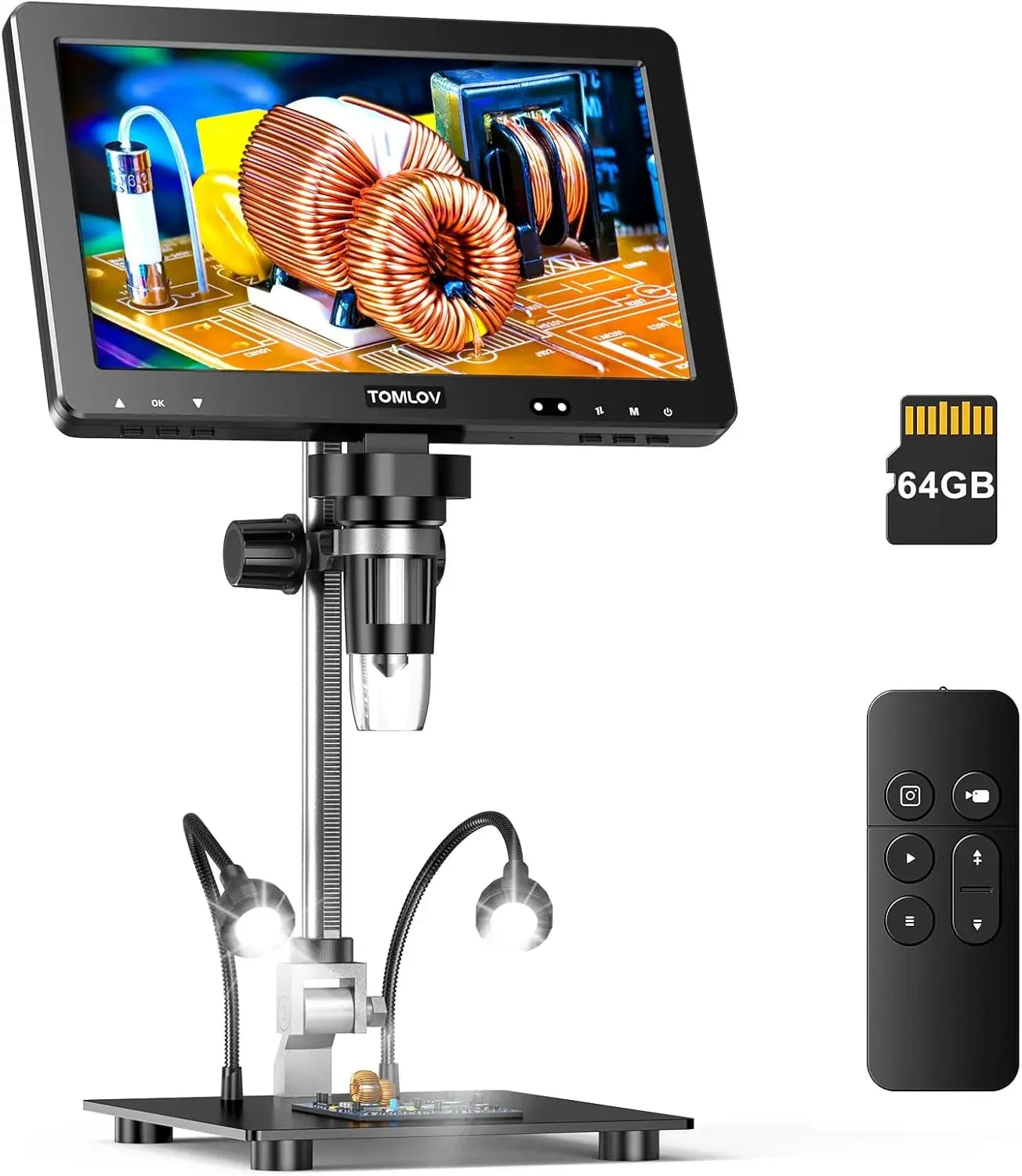 Moktan Sabai HDMI Digital Microscope 1500X 10.1 Inch IPS LCD Coin Soldering Camera 1500X