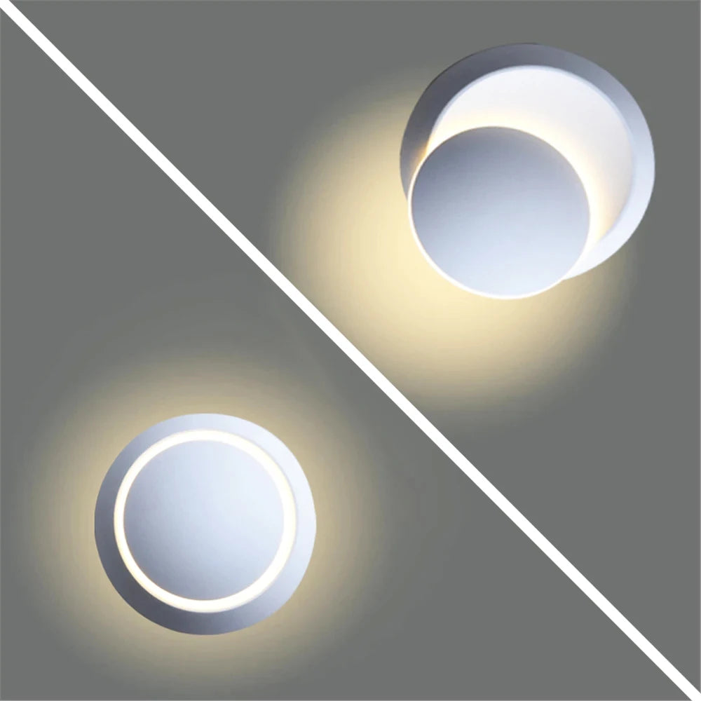 Rotatable LED Wall Light – Modern Aluminum Indoor Lamp for Bedroom & Living Room