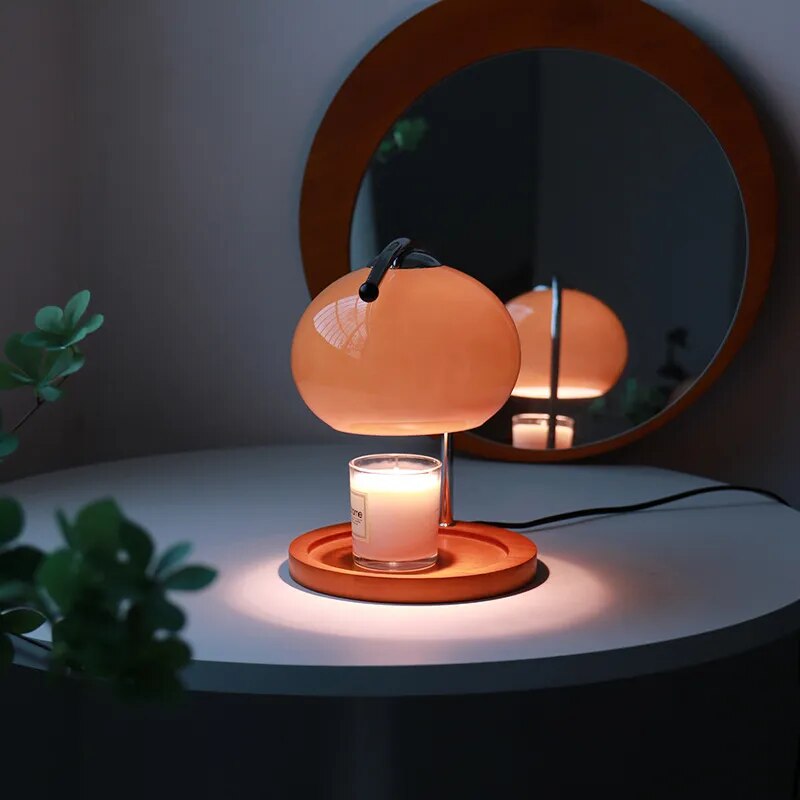 Moktan Sabai Retro Glass Candle Warmer Lamp | Dimmable Aromatherapy Light for Elegant Home Fragrance