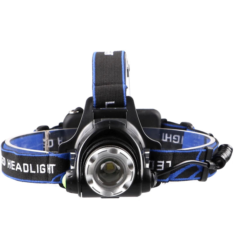 Moktan Sabai Powerful LED Headlamp Zoomable Rechargeable Waterproof for Camping Fishing