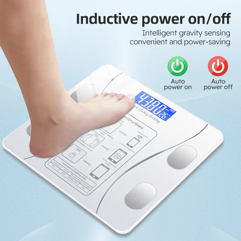 Moktan Sabai Smart Bluetooth Digital Scale – LED Display with App Sync and Rechargeable Battery