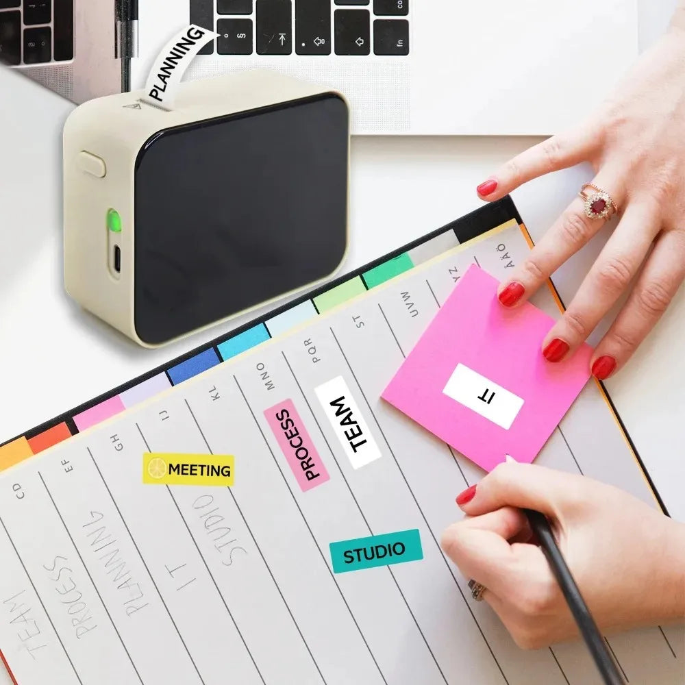 Moktan Sabai Mini Portable Thermal Label Printer Wireless Bluetooth Sticker Tag Maker P15