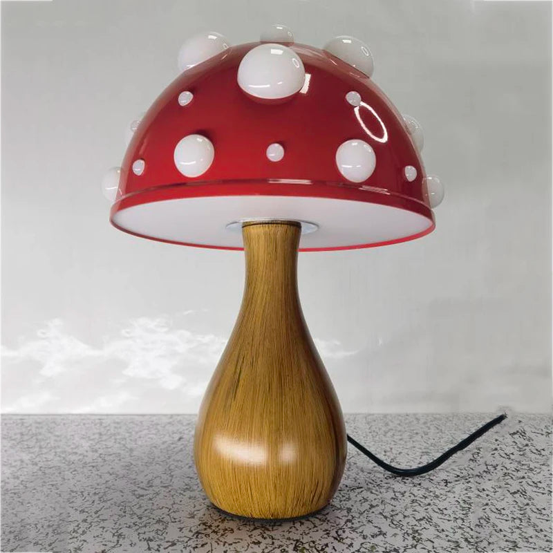 Moktan Sabai Amanita | Mushroom LED Lamp with Warm Light | USB Desk Night Light for Cozy Bedroom Decor