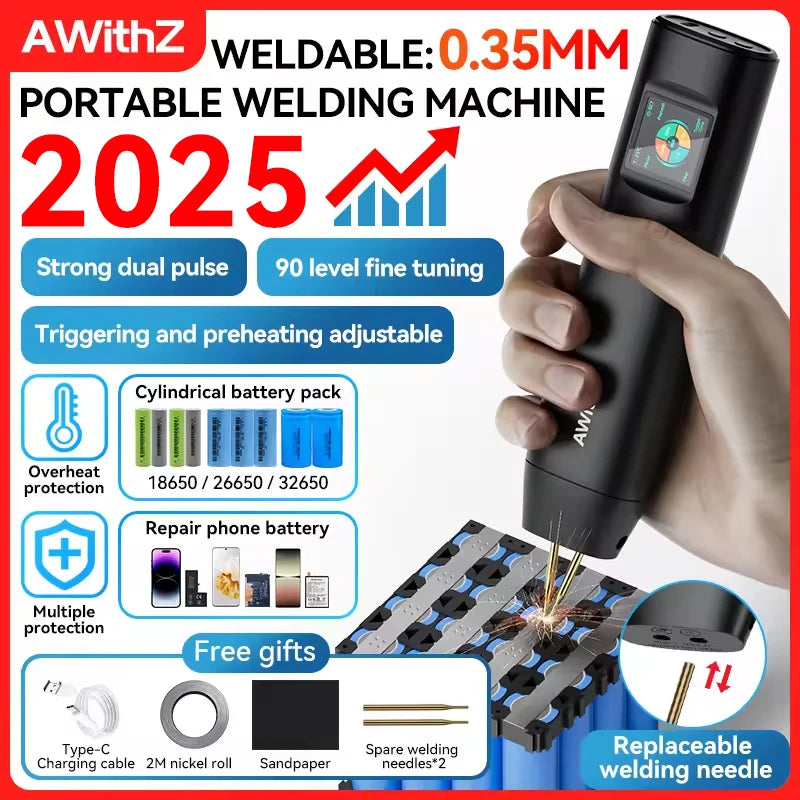 Moktan Sabai AWithZ Portable Handheld Spot Welder DIY 90 Gears Adjustable for 18650 Battery
