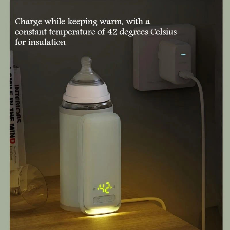 Moktan Sabai Portable Baby Bottle Warmer USB Travel Milk Warmer with LCD Temperature Control