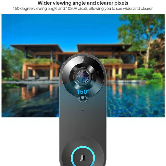 Moktan Sabai 1080P Smart Video Doorbell WiFi Camera PIR Motion Detection Two Way Audio