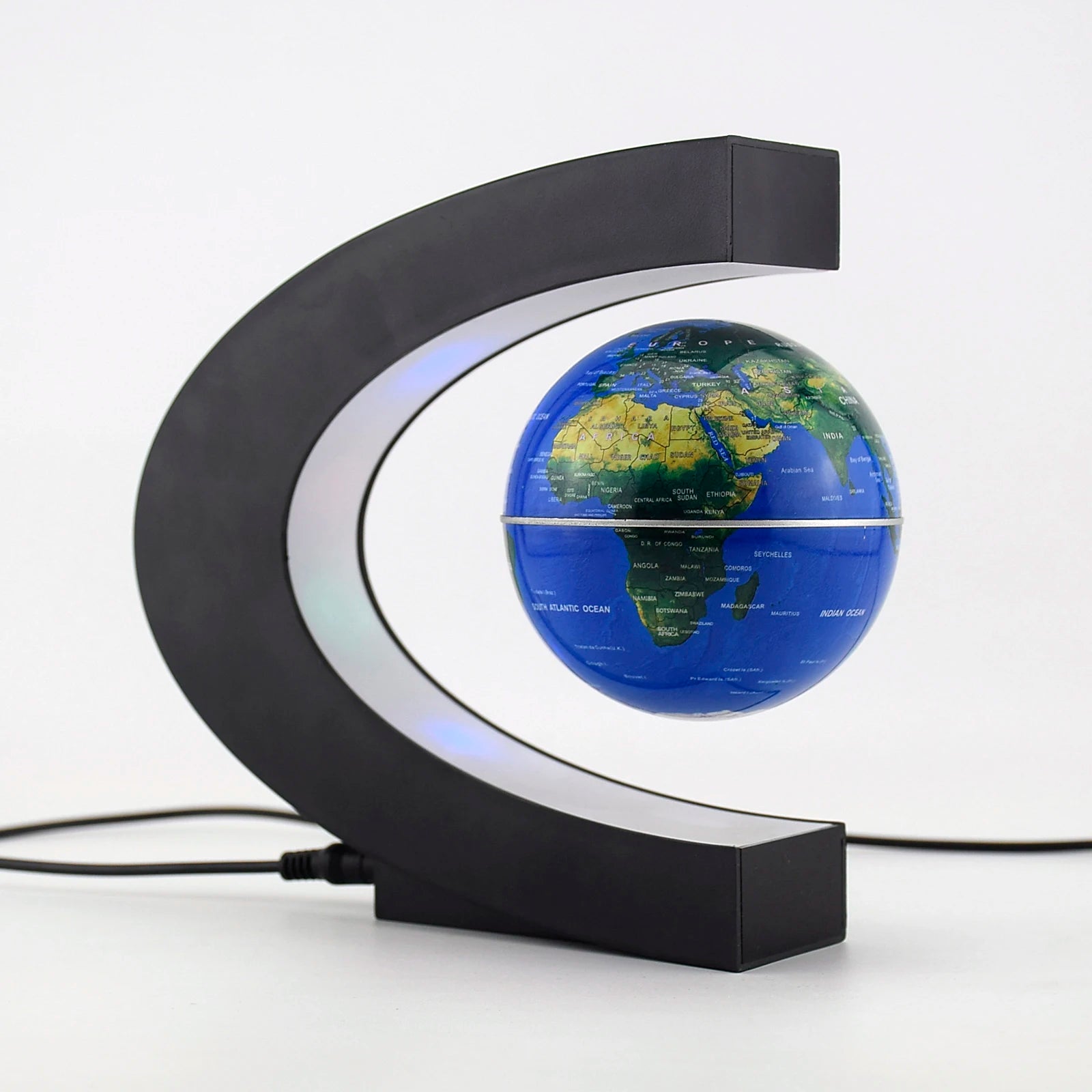 Moktan Sabai Magnetic Levitation Globe LED Floating World Map Lamp Antigravity Home Decor Gift Blue Ball