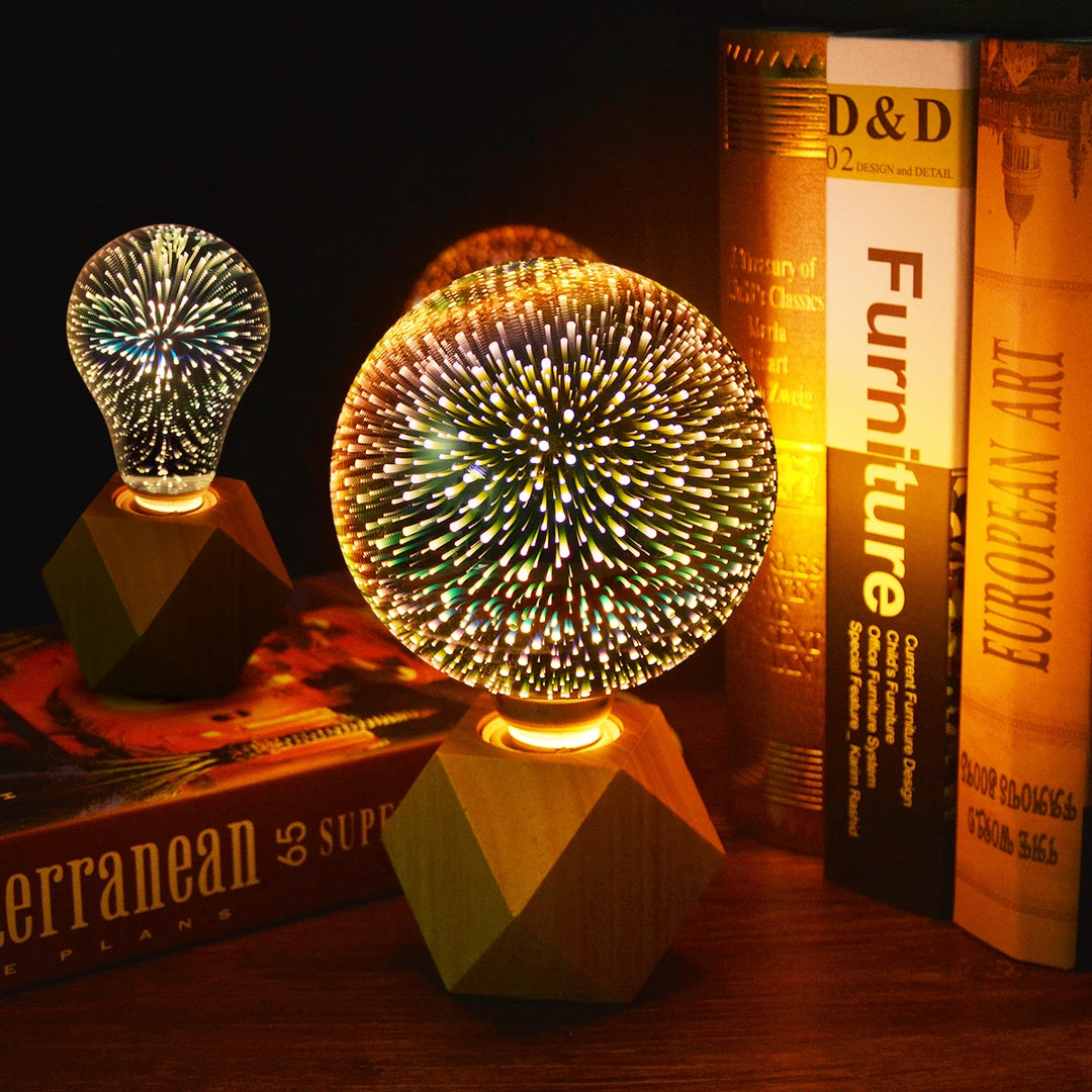 Moktan Sabai 3D Fireworks LED Bulb E27 Vintage Retro Colorful Decorative Light ST64