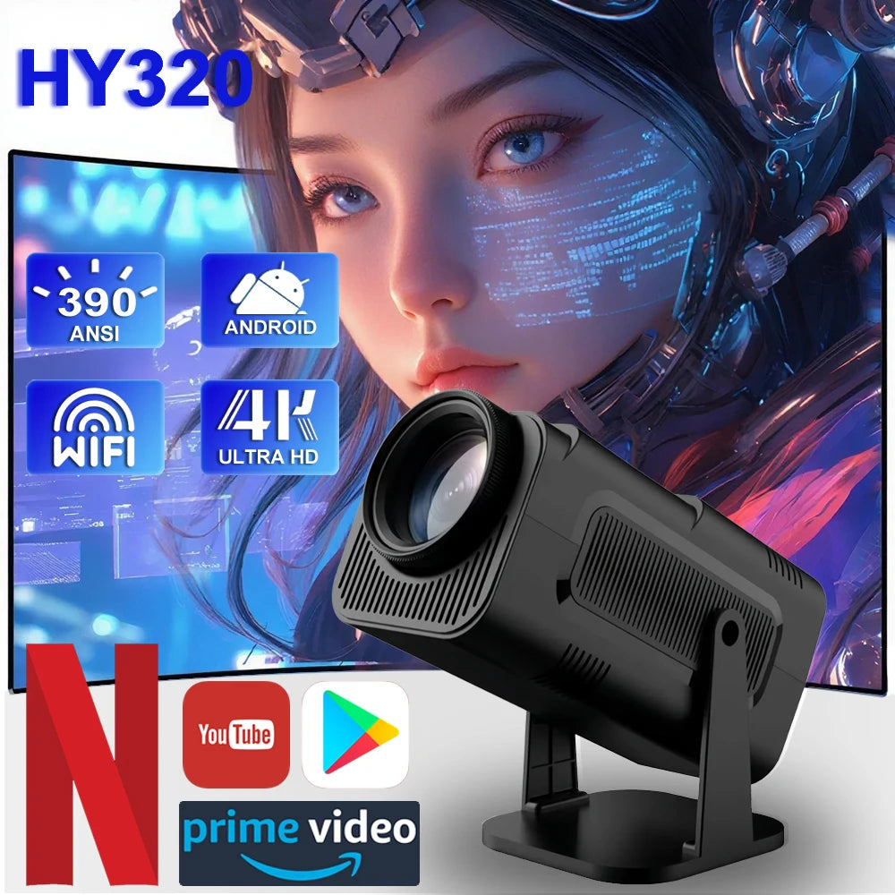 Moktan Sabai 2025 4K Android 11 Projector 1080P 390ANSI Dual WiFi6 BT5.0 Portable Cinema